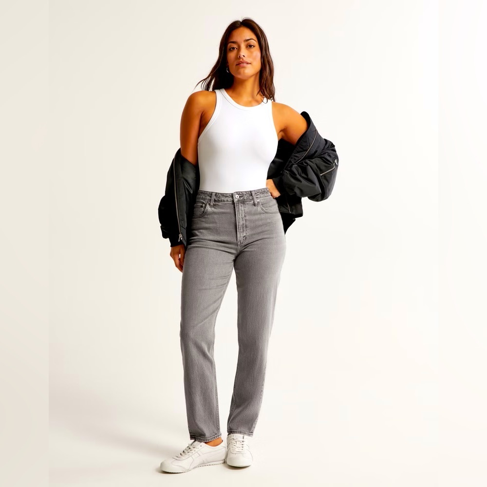 Abercrombie & Fitch Gray Straight Leg Jeans